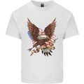 USA Eagle Flag America Patriotic July 4th Mens Cotton T-Shirt Tee Top White