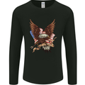 USA Eagle Flag America Patriotic July 4th Mens Long Sleeve T-Shirt Black