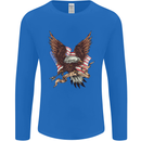 USA Eagle Flag America Patriotic July 4th Mens Long Sleeve T-Shirt Royal Blue