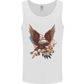 USA Eagle Flag America Patriotic July 4th Mens Vest Tank Top White