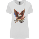USA Eagle Flag America Patriotic July 4th Womens Wider Cut T-Shirt White