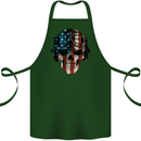 USA Flag Biker Skull Motorcycle Motorbike Cotton Apron 100% Organic Forest Green