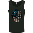 USA Flag Biker Skull Motorcycle Motorbike Mens Vest Tank Top Black