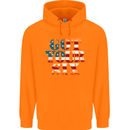 USA I've Got Your Six American Flag Army Childrens Kids Hoodie Orange