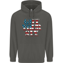 USA I've Got Your Six American Flag Army Childrens Kids Hoodie Storm Grey