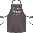 USA I've Got Your Six American Flag Army Cotton Apron 100% Organic Dark Grey