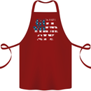 USA I've Got Your Six American Flag Army Cotton Apron 100% Organic Maroon