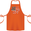 USA I've Got Your Six American Flag Army Cotton Apron 100% Organic Orange