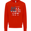 USA I've Got Your Six American Flag Army Kids Sweatshirt Jumper Bright Red