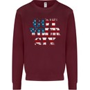 USA I've Got Your Six American Flag Army Kids Sweatshirt Jumper Maroon