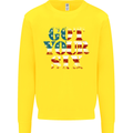 USA I've Got Your Six American Flag Army Kids Sweatshirt Jumper Yellow