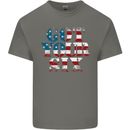 USA I've Got Your Six American Flag Army Kids T-Shirt Childrens Charcoal