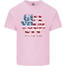 USA I've Got Your Six American Flag Army Kids T-Shirt Childrens Light Pink