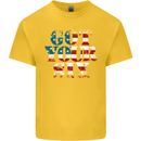 USA I've Got Your Six American Flag Army Kids T-Shirt Childrens Yellow