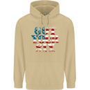 USA I've Got Your Six American Flag Army Mens 80% Cotton Hoodie Sand