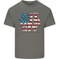 USA I've Got Your Six American Flag Army Mens Cotton T-Shirt Tee Top Charcoal