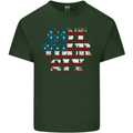 USA I've Got Your Six American Flag Army Mens Cotton T-Shirt Tee Top Forest Green