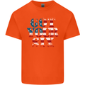 USA I've Got Your Six American Flag Army Mens Cotton T-Shirt Tee Top Orange