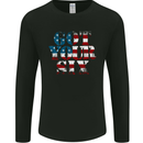 USA I've Got Your Six American Flag Army Mens Long Sleeve T-Shirt Black