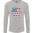 USA I've Got Your Six American Flag Army Mens Long Sleeve T-Shirt Sports Grey