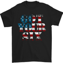 USA I've Got Your Six American Flag Army Mens T-Shirt Cotton Gildan Black