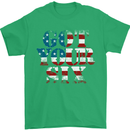 USA I've Got Your Six American Flag Army Mens T-Shirt Cotton Gildan Irish Green