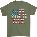 USA I've Got Your Six American Flag Army Mens T-Shirt Cotton Gildan Military Green