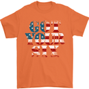 USA I've Got Your Six American Flag Army Mens T-Shirt Cotton Gildan Orange
