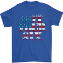 USA I've Got Your Six American Flag Army Mens T-Shirt Cotton Gildan Royal Blue