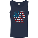 USA I've Got Your Six American Flag Army Mens Vest Tank Top Navy Blue