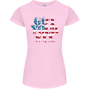 USA I've Got Your Six American Flag Army Womens Petite Cut T-Shirt Light Pink