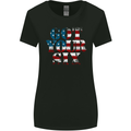 USA I've Got Your Six American Flag Army Womens Wider Cut T-Shirt Black