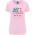 USA I've Got Your Six American Flag Army Womens Wider Cut T-Shirt Light Pink
