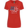USA I've Got Your Six American Flag Army Womens Wider Cut T-Shirt Red
