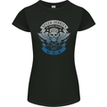 USA Speed Junkies Biker Motorcycle Womens Petite Cut T-Shirt Black