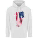 USA Stars & Stripes Flag July 4th America Childrens Kids Hoodie White