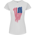 USA Stars & Stripes Flag July 4th America Womens Petite Cut T-Shirt White