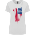 USA Stars & Stripes Flag July 4th America Womens Wider Cut T-Shirt White