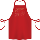 US National Parks Hiking Trekking Walking Cotton Apron 100% Organic Red