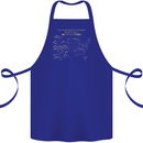 US National Parks Hiking Trekking Walking Cotton Apron 100% Organic Royal Blue