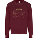 US National Parks Hiking Trekking Walking Kids Sweatshirt Jumper Maroon