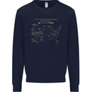 US National Parks Hiking Trekking Walking Kids Sweatshirt Jumper Navy Blue