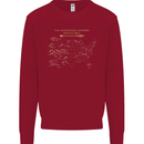 US National Parks Hiking Trekking Walking Kids Sweatshirt Jumper Red