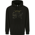 US National Parks Hiking Trekking Walking Mens 80% Cotton Hoodie Black