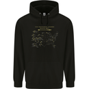 US National Parks Hiking Trekking Walking Mens 80% Cotton Hoodie Black