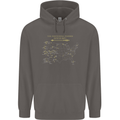 US National Parks Hiking Trekking Walking Mens 80% Cotton Hoodie Charcoal