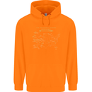 US National Parks Hiking Trekking Walking Mens 80% Cotton Hoodie Orange