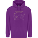US National Parks Hiking Trekking Walking Mens 80% Cotton Hoodie Purple