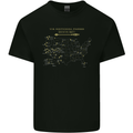 US National Parks Hiking Trekking Walking Mens Cotton T-Shirt Tee Top Black