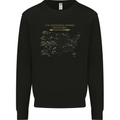 US National Parks Hiking Trekking Walking Mens Sweatshirt Jumper Black